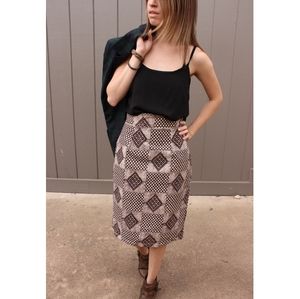 Checkered Vintage Pencil Skirt